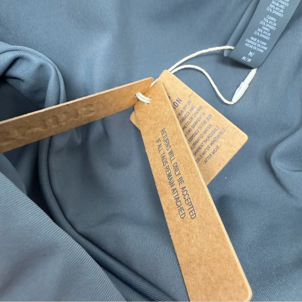 Skims NWT Sculpting Swim Fold Over Bikini Bottom Gunmetal Gray Size M